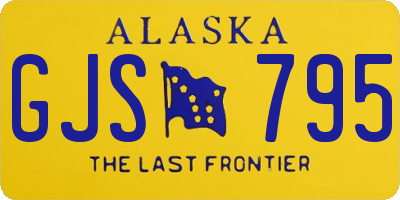 AK license plate GJS795