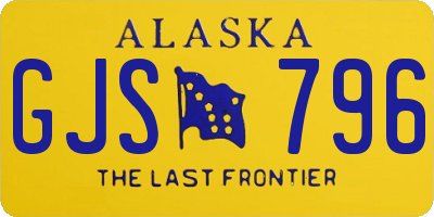 AK license plate GJS796