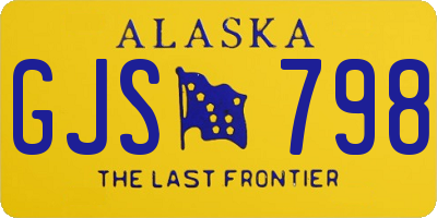 AK license plate GJS798