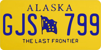 AK license plate GJS799