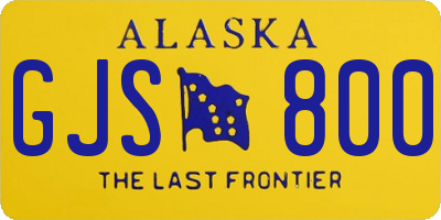 AK license plate GJS800