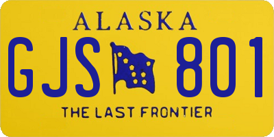 AK license plate GJS801