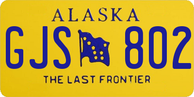 AK license plate GJS802