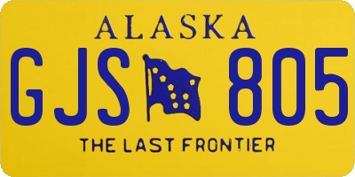 AK license plate GJS805