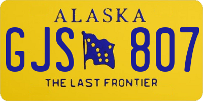 AK license plate GJS807
