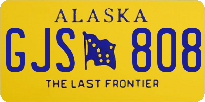 AK license plate GJS808