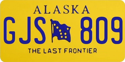 AK license plate GJS809
