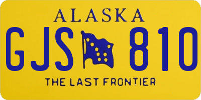 AK license plate GJS810