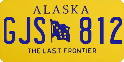 AK license plate GJS812