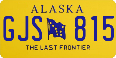 AK license plate GJS815