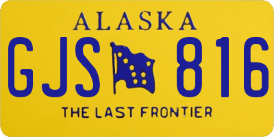 AK license plate GJS816