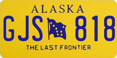 AK license plate GJS818