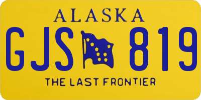 AK license plate GJS819