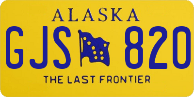 AK license plate GJS820