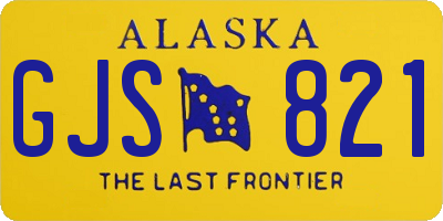 AK license plate GJS821