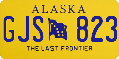 AK license plate GJS823
