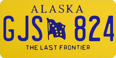 AK license plate GJS824