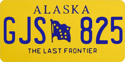 AK license plate GJS825
