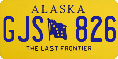 AK license plate GJS826