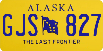 AK license plate GJS827