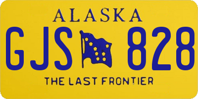 AK license plate GJS828