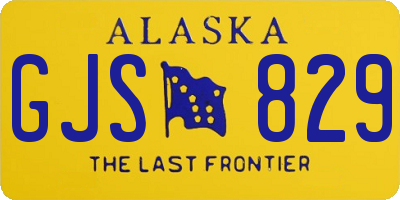 AK license plate GJS829
