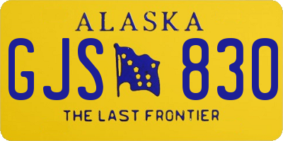 AK license plate GJS830