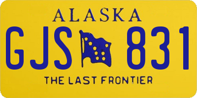 AK license plate GJS831