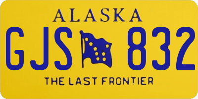 AK license plate GJS832