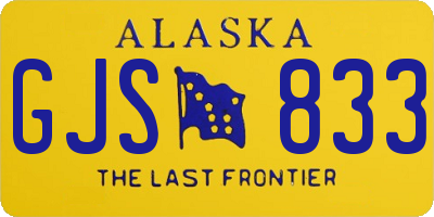 AK license plate GJS833