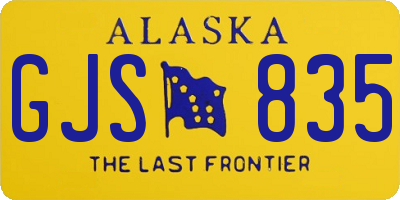 AK license plate GJS835