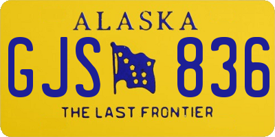 AK license plate GJS836