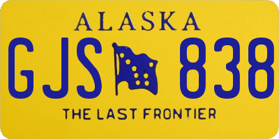 AK license plate GJS838