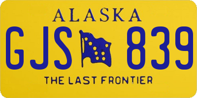 AK license plate GJS839