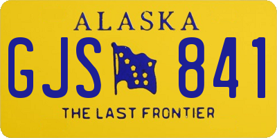 AK license plate GJS841