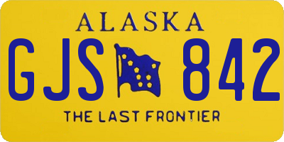 AK license plate GJS842