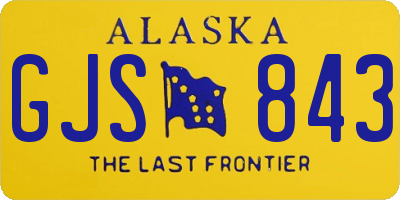 AK license plate GJS843