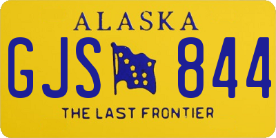 AK license plate GJS844