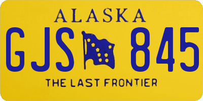 AK license plate GJS845