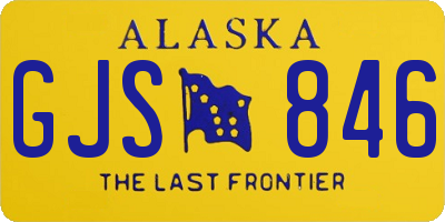 AK license plate GJS846