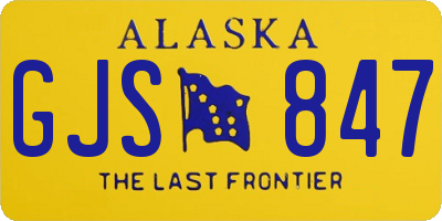 AK license plate GJS847