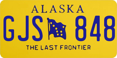 AK license plate GJS848