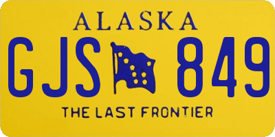 AK license plate GJS849