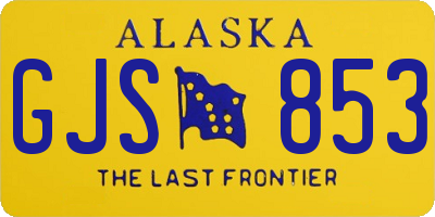 AK license plate GJS853