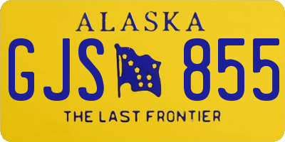 AK license plate GJS855