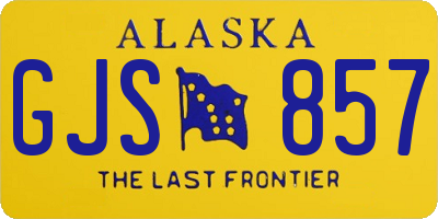 AK license plate GJS857