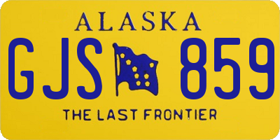 AK license plate GJS859
