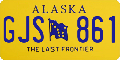 AK license plate GJS861