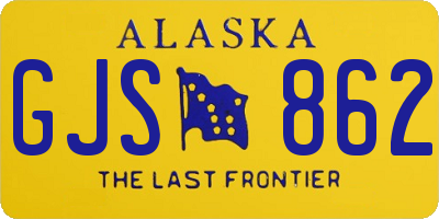 AK license plate GJS862