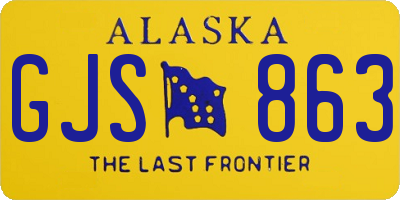 AK license plate GJS863